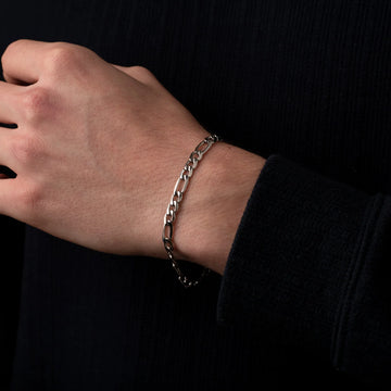 Silver Figaro Chain Bracelet