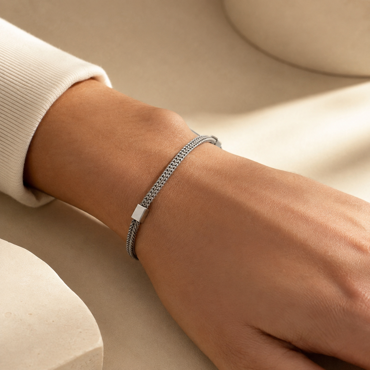 Silver Braided Bracelet