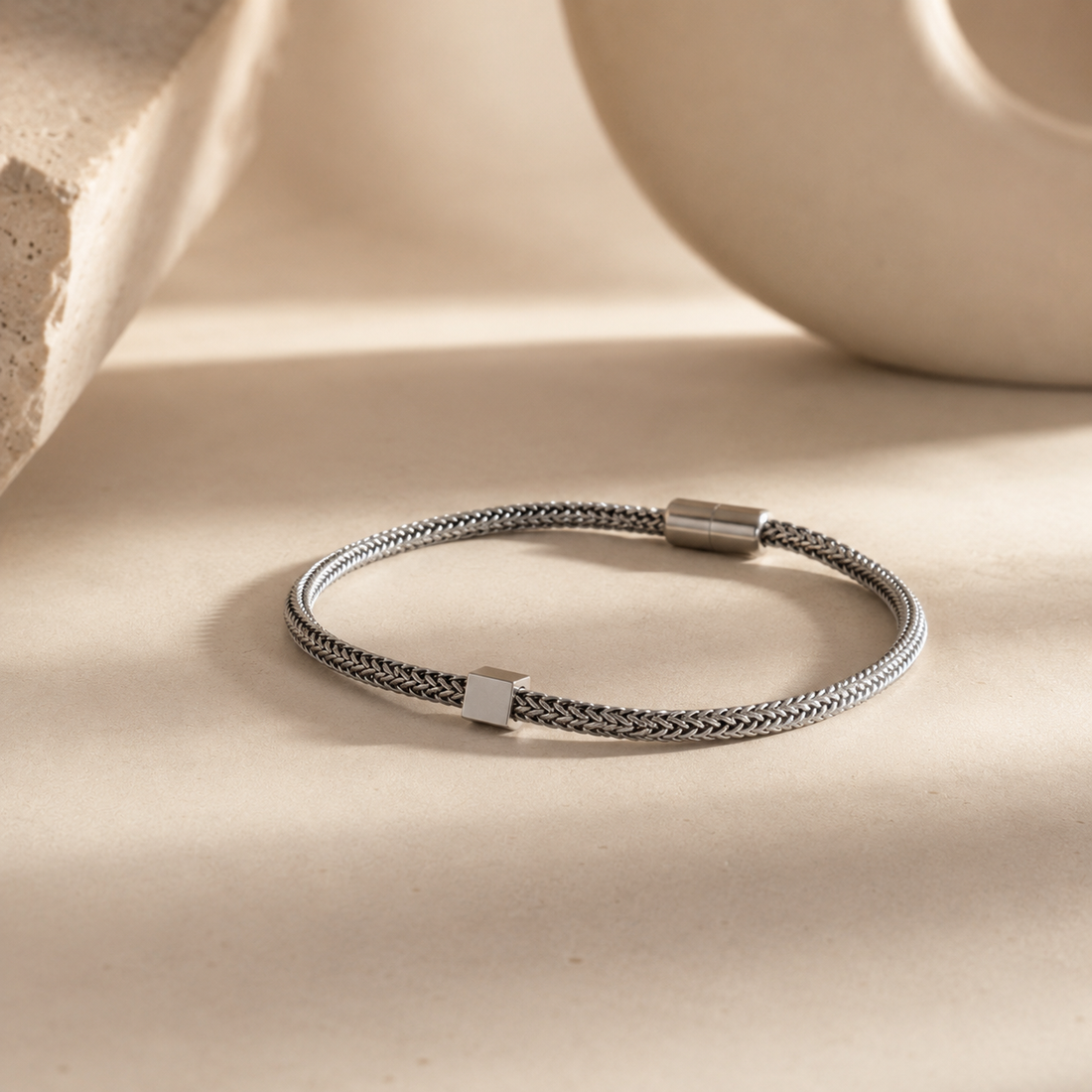 Silver Braided Bracelet