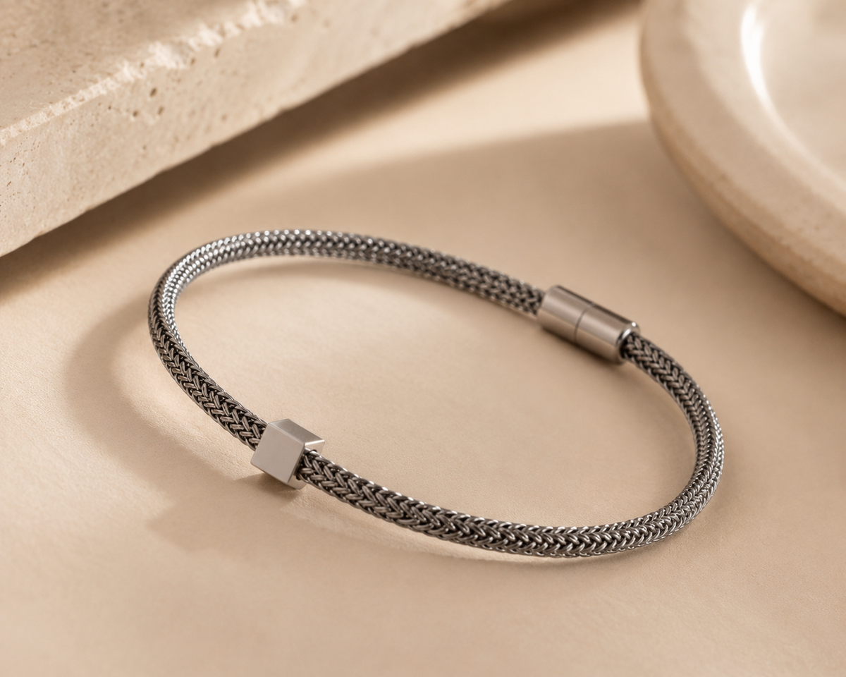 Silver Braided Bracelet