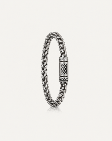 Silver Braided Byzantine Bracelet