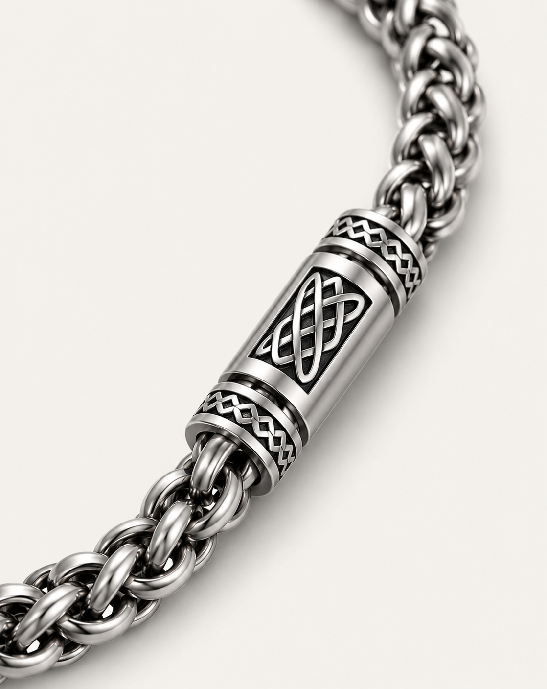 Silver Braided Byzantine Bracelet