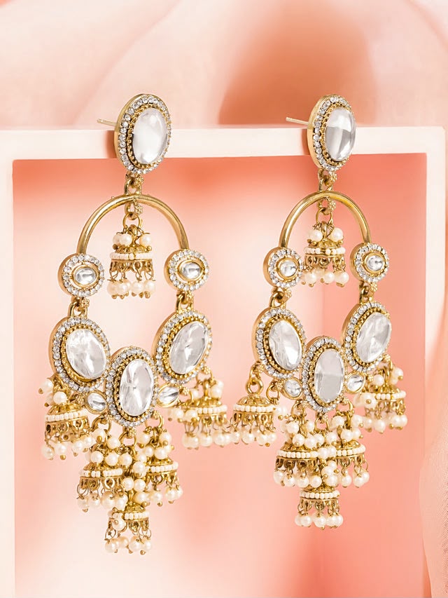 Pearl Glow Chandelier Earrings