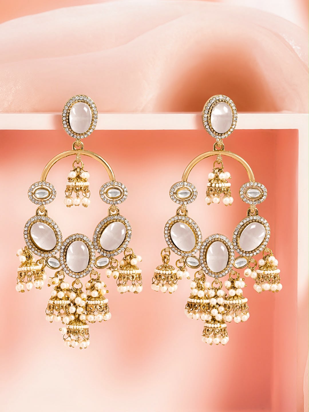 Pearl Glow Chandelier Earrings