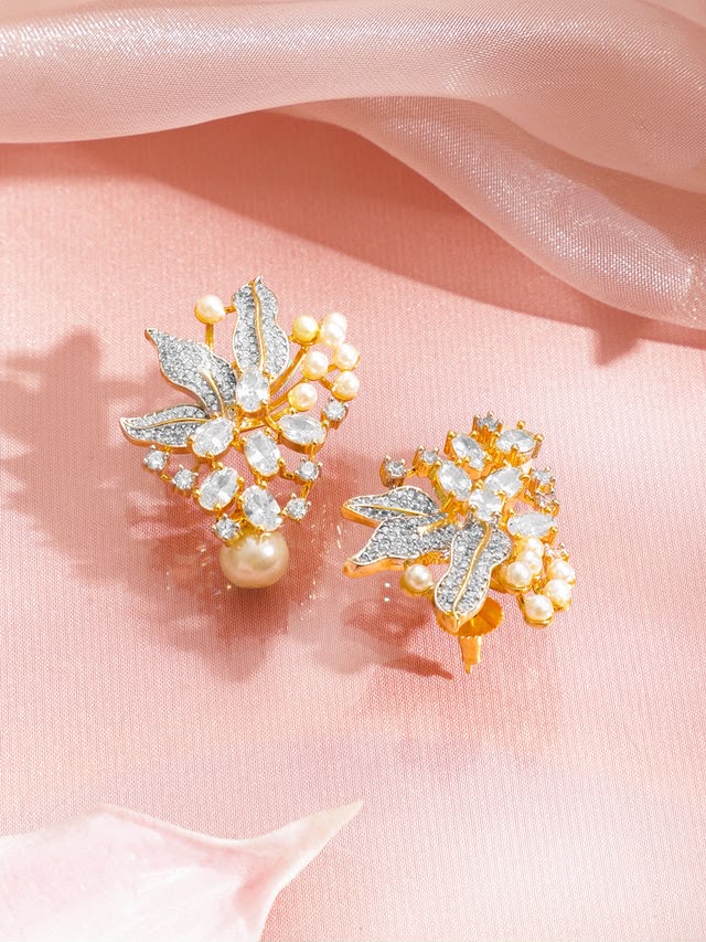 Pearl Beaded Stud Earrings
