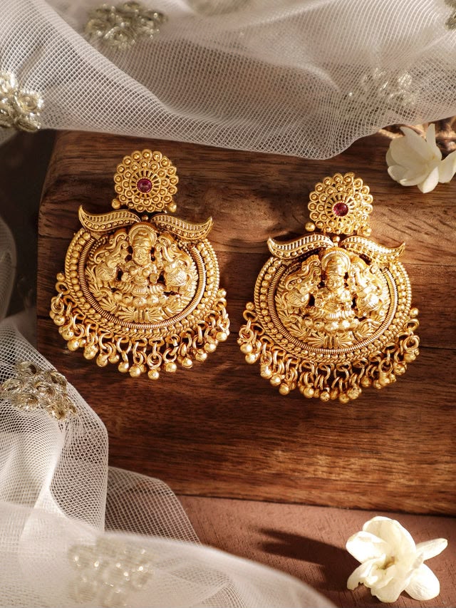 Temple Art Lakshmi Earrings