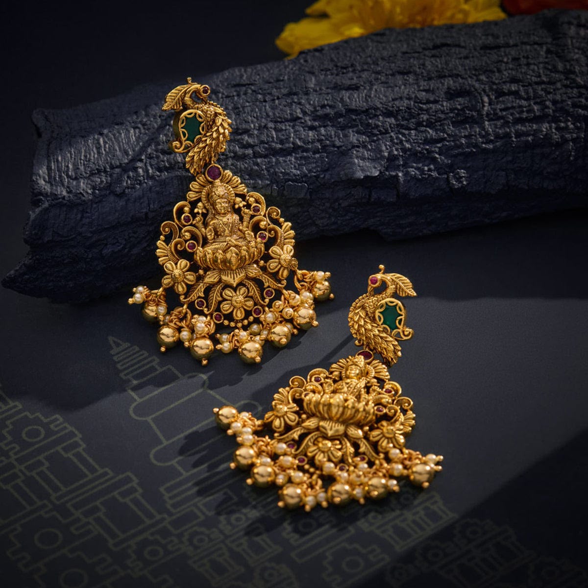 Silver Temple Earring
