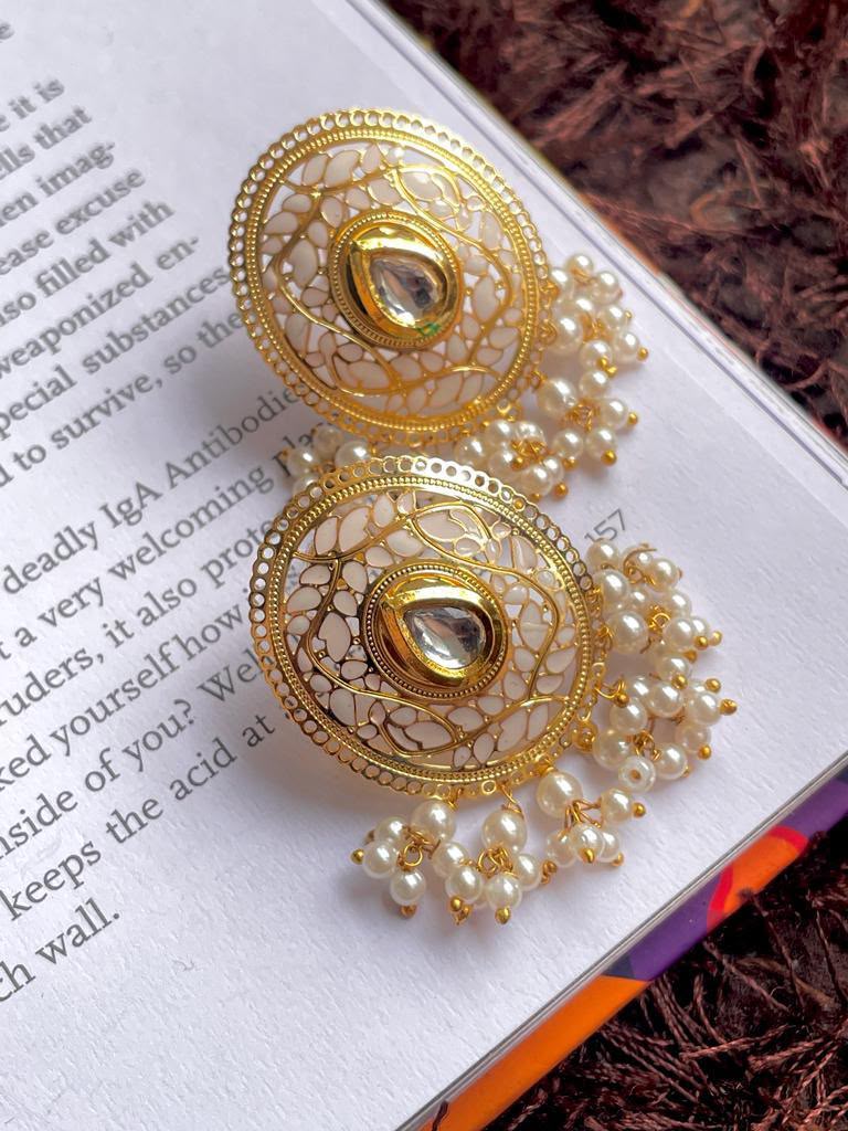 Meenakari Round Shape Stud Earring