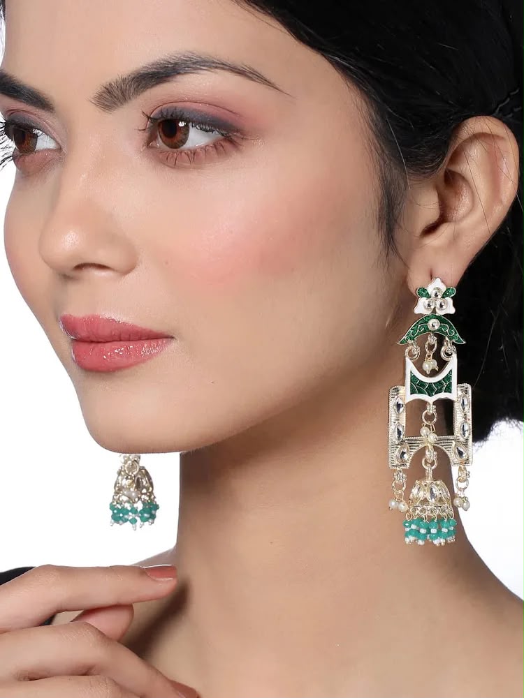 Enamel Meenakari Dangle Earrings