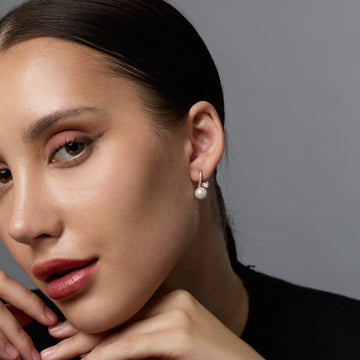 Silver Pearl Earring