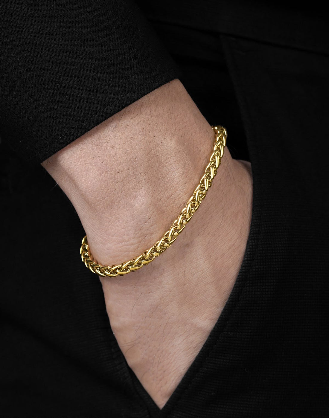 Wheat Chain 5 MM Men's Bracelet