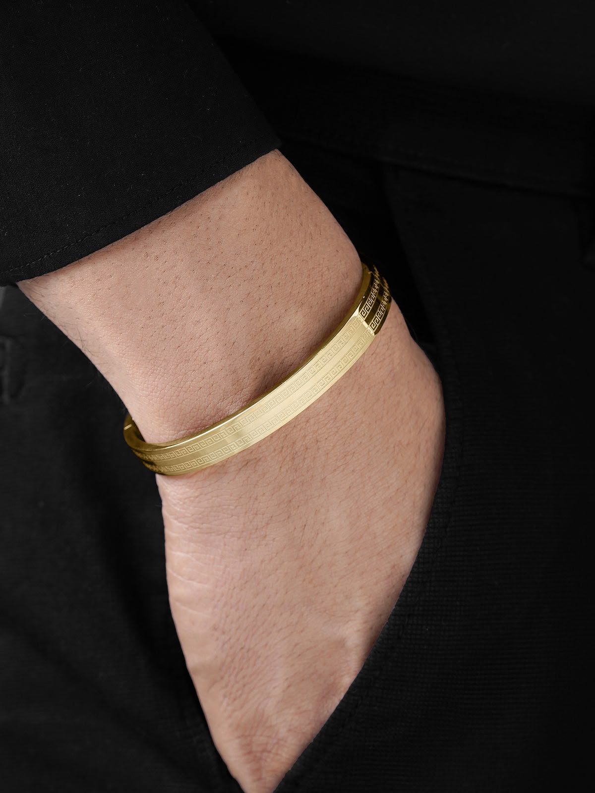 Miliano 18K Gold Plated Men's Kada