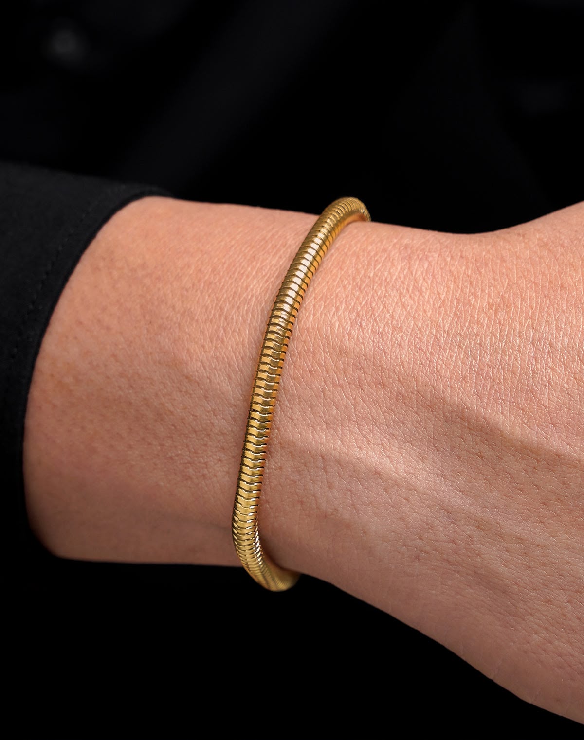 Round Snake Chain 4 MM Men's Bracelet