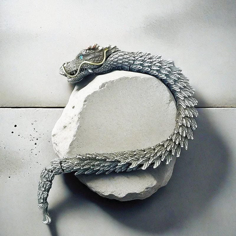 DRAGON GOT silver Bracelet with Hook Buckle for Men