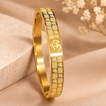 Men’s Om Engraved Kada Bracelet