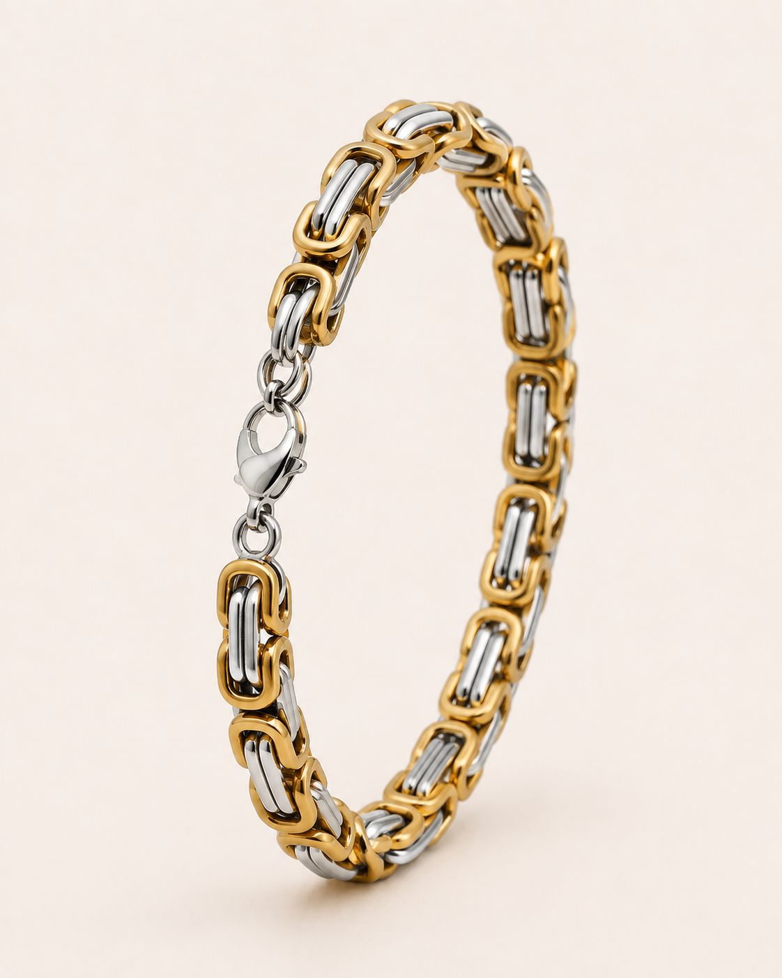 Classic Two-Tone Chain Link Bracelet