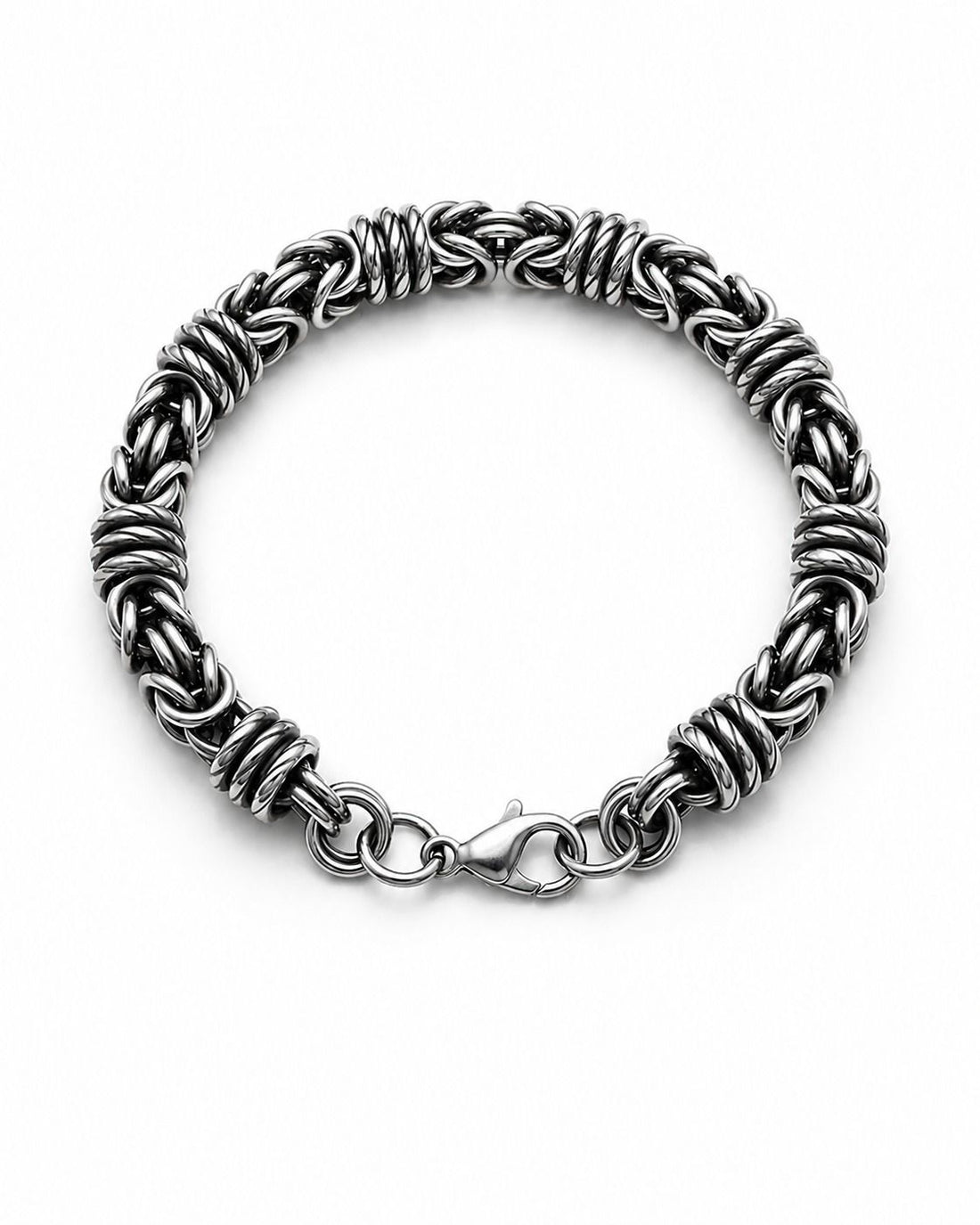 Bold Silver Twisted Link Bracelet