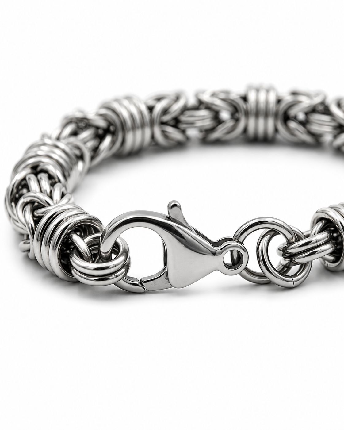 Bold Silver Twisted Link Bracelet