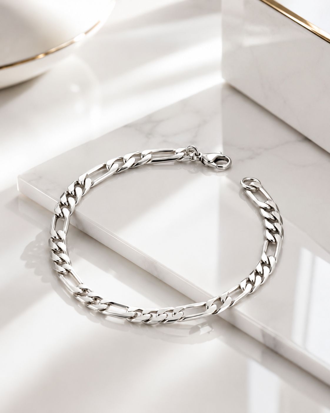 Classic Silver Curb Link Bracelet