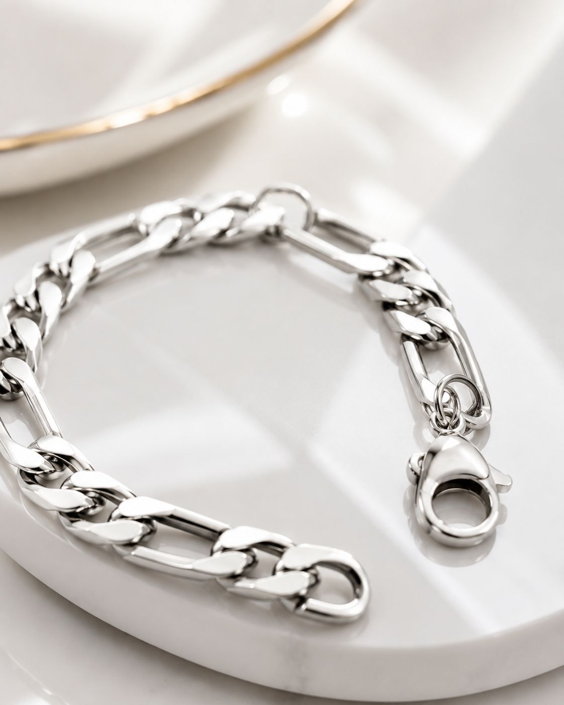 Classic Silver Curb Link Bracelet