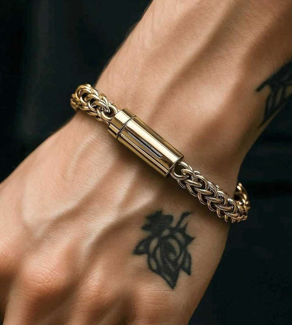 Classic Braided Gold Chain Bracelet