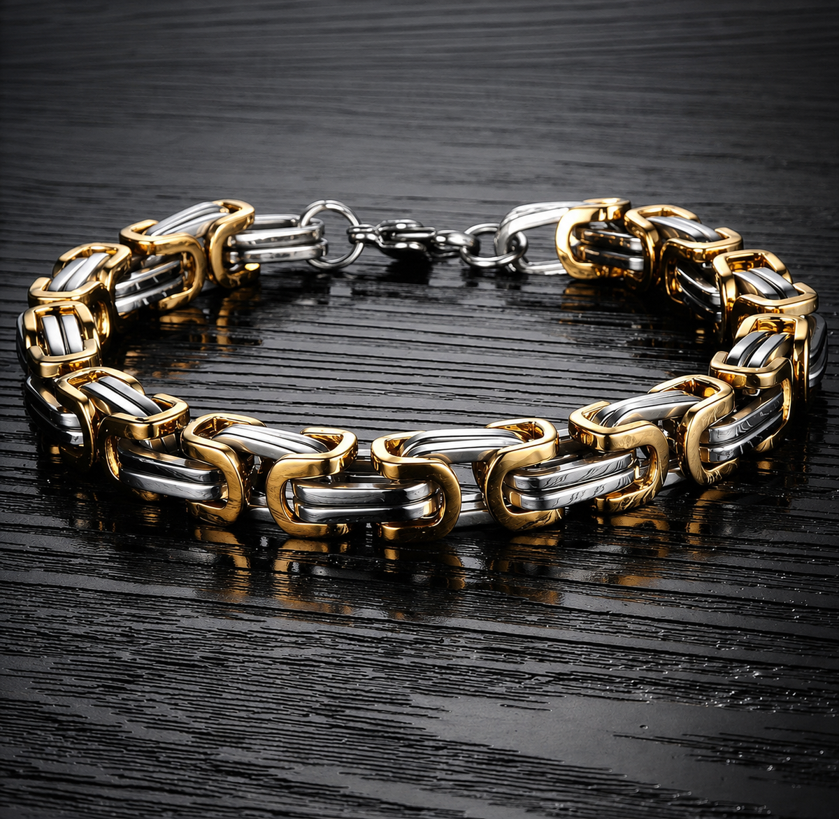 Classic Two-Tone Chain Link Bracelet