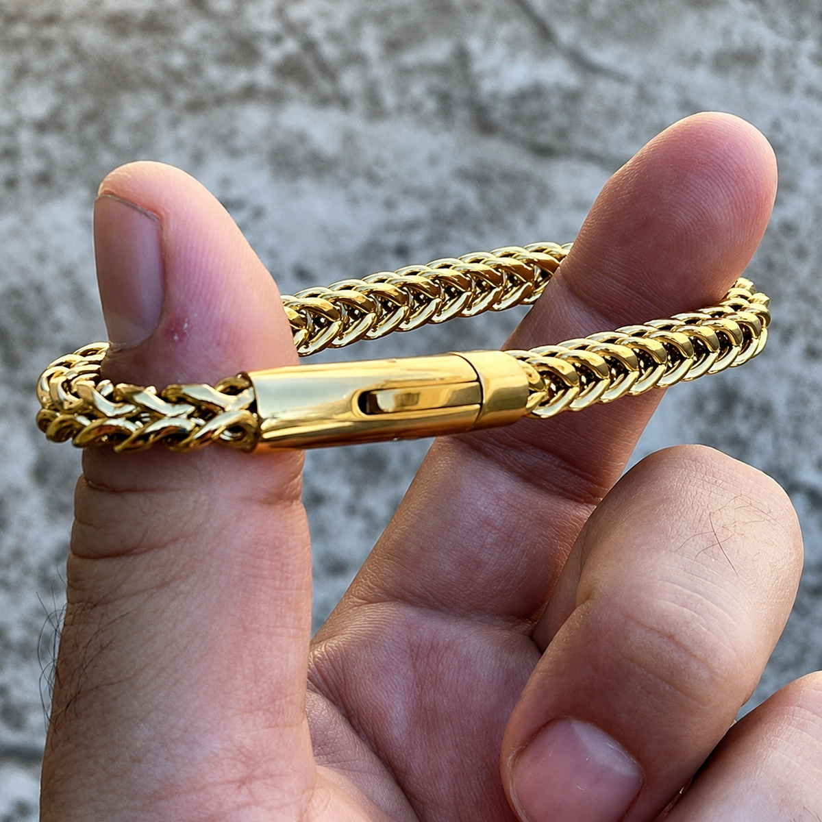 Classic Braided Gold Chain Bracelet