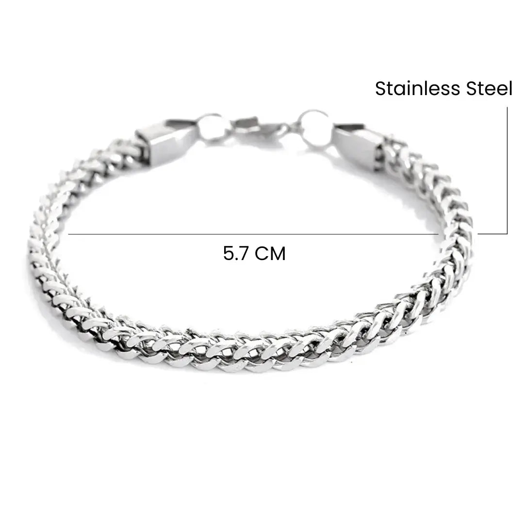 Interwoven Silver Chain Bracelet