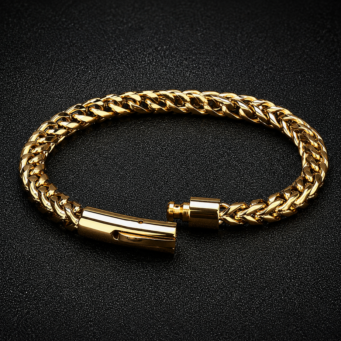 Classic Braided Gold Chain Bracelet