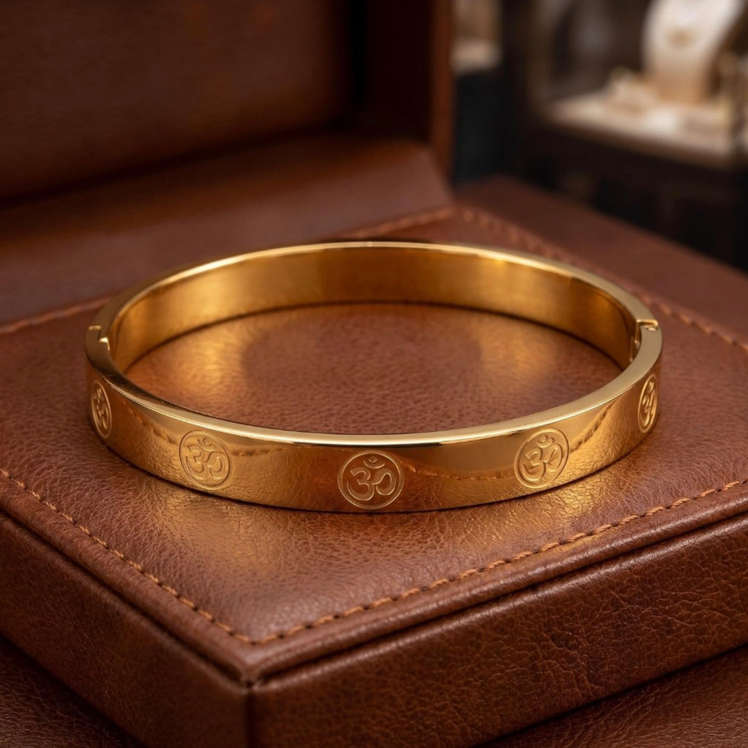 Divine Om Namah Shivaya Gold Bracelet